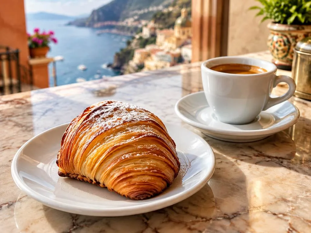 Frisch gebackene Sfogliatelle in einer neapolitanischen Konditorei